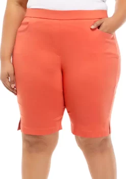 Budget ⭐ Alfred Dunner Plus Size Classics Allure Stretch Shorts 🔥 -Alfred Dunner Sales Belk 623