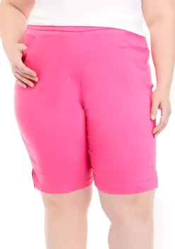 Budget ⭐ Alfred Dunner Plus Size Classics Allure Stretch Shorts 🔥 -Alfred Dunner Sales Belk 624