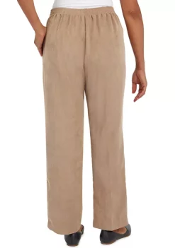 Buy 🌟 Alfred Dunner 👩 Women's Stonehenge Corduroy Pull on Straight Leg Average Length Pants 🔔 -Alfred Dunner Sales Belk 626
