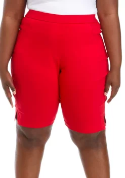 Cheapest 🎉 Alfred Dunner Plus Size Solid Bermuda Shorts 🎁 -Alfred Dunner Sales Belk 637