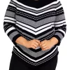 Flash Sale 🧨 Alfred Dunner Plus Size Classics Chevron Texture Sweater 👍
