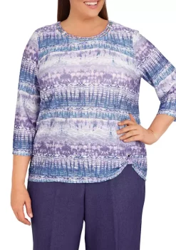 Best reviews of 👏 Alfred Dunner Plus Size Batik Biadere Top 🤩