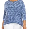 Deals ❤️ Alfred Dunner Plus Size Abstract Print Knit Top ✔️ -Alfred Dunner Sales Belk 714