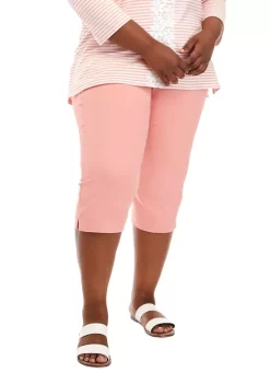 Wholesale 💯 Alfred Dunner Plus Size Twill Capris 😀 -Alfred Dunner Sales Belk 729
