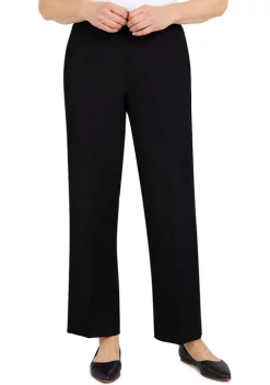 Deals ⌛ Alfred Dunner 👩 Women's Madagascar Pull-On Straight Leg Pants in Short Length 😍 -Alfred Dunner Sales Belk 738