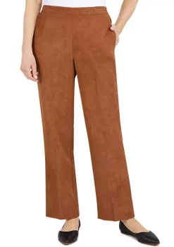 Deals ⌛ Alfred Dunner 👩 Women's Madagascar Pull-On Straight Leg Pants in Short Length 😍 -Alfred Dunner Sales Belk 739