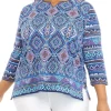 Best Sale 🎁 Alfred Dunner Plus Size Diamond Print Knit Top 🌟 -Alfred Dunner Sales Belk 745