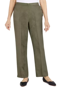 Top 10 🎁 Alfred Dunner Petite Copper Canyon Suede Pull-On Straight Leg Pants In Short Length 🌟