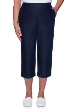 Cheap 🎉 Alfred Dunner 👩 Women's Classics Flat Front Denim Capris 💯 -Alfred Dunner Sales Belk 825