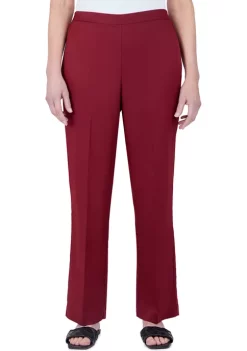 Promo 🔔 Alfred Dunner 👩 Women's Sloane Street Twill Proportioned Medium Pants 🌟