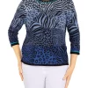 Best Sale 👏 Alfred Dunner Petite Ombré Animal Skin Sweater 🎁 -Alfred Dunner Sales Belk 862