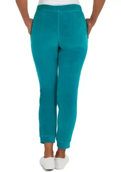 Budget 🔔 Alfred Dunner 👩 Women's Velour Knit Pull On Jogger Pants 😍 -Alfred Dunner Sales Belk 871