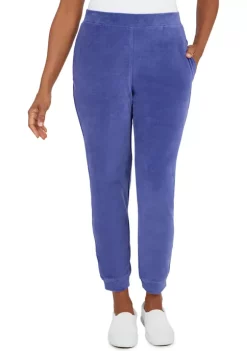 Budget 🔔 Alfred Dunner 👩 Women's Velour Knit Pull On Jogger Pants 😍 -Alfred Dunner Sales Belk 874
