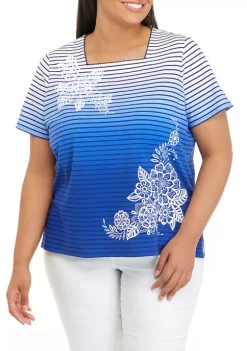 Top 10 ✔️ Alfred Dunner Plus Size Floral Print Top 😉