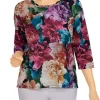 Best deal ✨ Alfred Dunner 👩 Women's Classics Flower Print Knit Top 💯 -Alfred Dunner Sales Belk 903