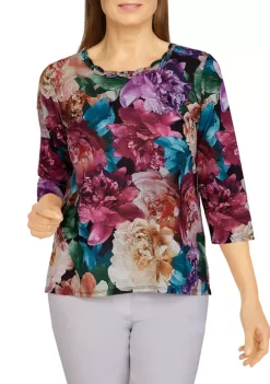 Best deal β¨ Alfred Dunner π© Women's Classics Flower Print Knit Top π―