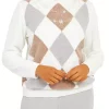 Budget ✔️ Alfred Dunner 👩 Women's Stonehenge Mock Neck Long Sleeve Argyle Chenille Sweater 🧨 -Alfred Dunner Sales Belk 925