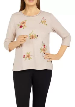 Top 10 🛒 Alfred Dunner Petite Classics Tossed Floral Knit Top 🎉 -Alfred Dunner Sales Belk 949