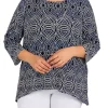 Deals 🔔 Alfred Dunner Plus Size Biadere Puff Print Top 👏 -Alfred Dunner Sales Belk 972