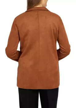 Top 10 ⌛ Alfred Dunner Petite Madacascar Faux Suede Jacket with Patch Pockets ✔️ -Alfred Dunner Sales Belk 980