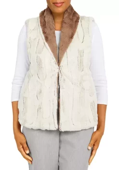 Best reviews of ⭐ Alfred Dunner Plus Size Faux Fur Vest ⭐ -Alfred Dunner Sales Belk 991