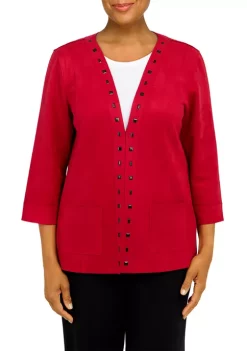 Best reviews of ✔️ Alfred Dunner 👩 Women's Empire State Suede 3/4 Sleeve Jacket ⌛